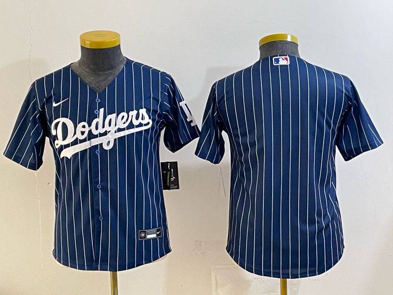 Youth Los Angeles Dodgers Blank Blue Stripe Game 2026 Nike MLB Jersey style 01->seattle seahawks->NFL Jersey